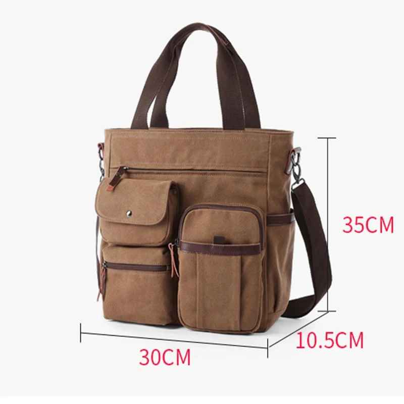 Men Canvas Messenger Bag Crossbody Bags Unisex