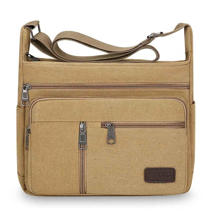 Men Canvas Shoulder Bags Casual Tote Travel