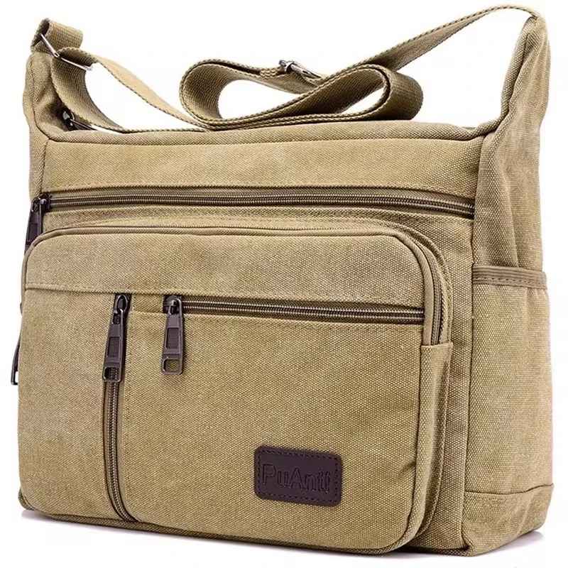 Men Canvas Shoulder Bags Casual Tote Travel