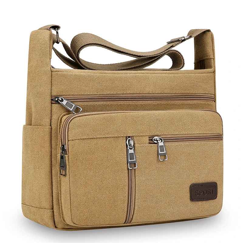 Men Canvas Shoulder Bags Casual Tote Travel