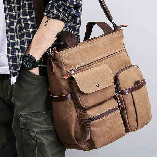 Men Canvas Messenger Bag Crossbody Bags Unisex